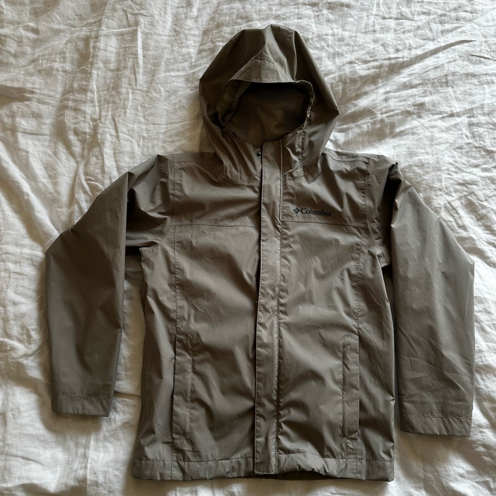 Columbia Kids Hooded Raincoat grey size S